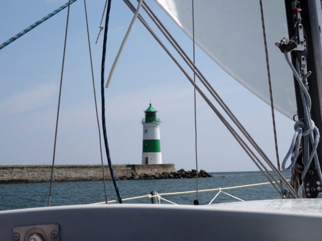 Leuchtturm Schleimünde durchs Rigg