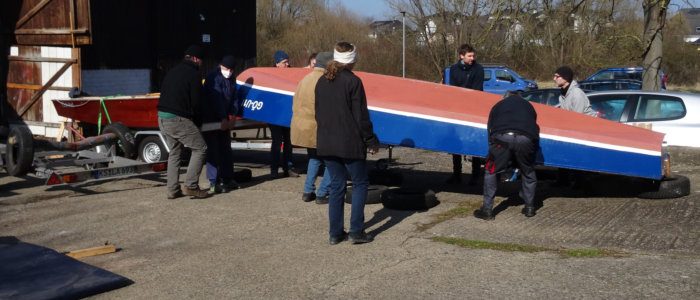 Bootsarbeiten Milan umdrehen, Bild 9